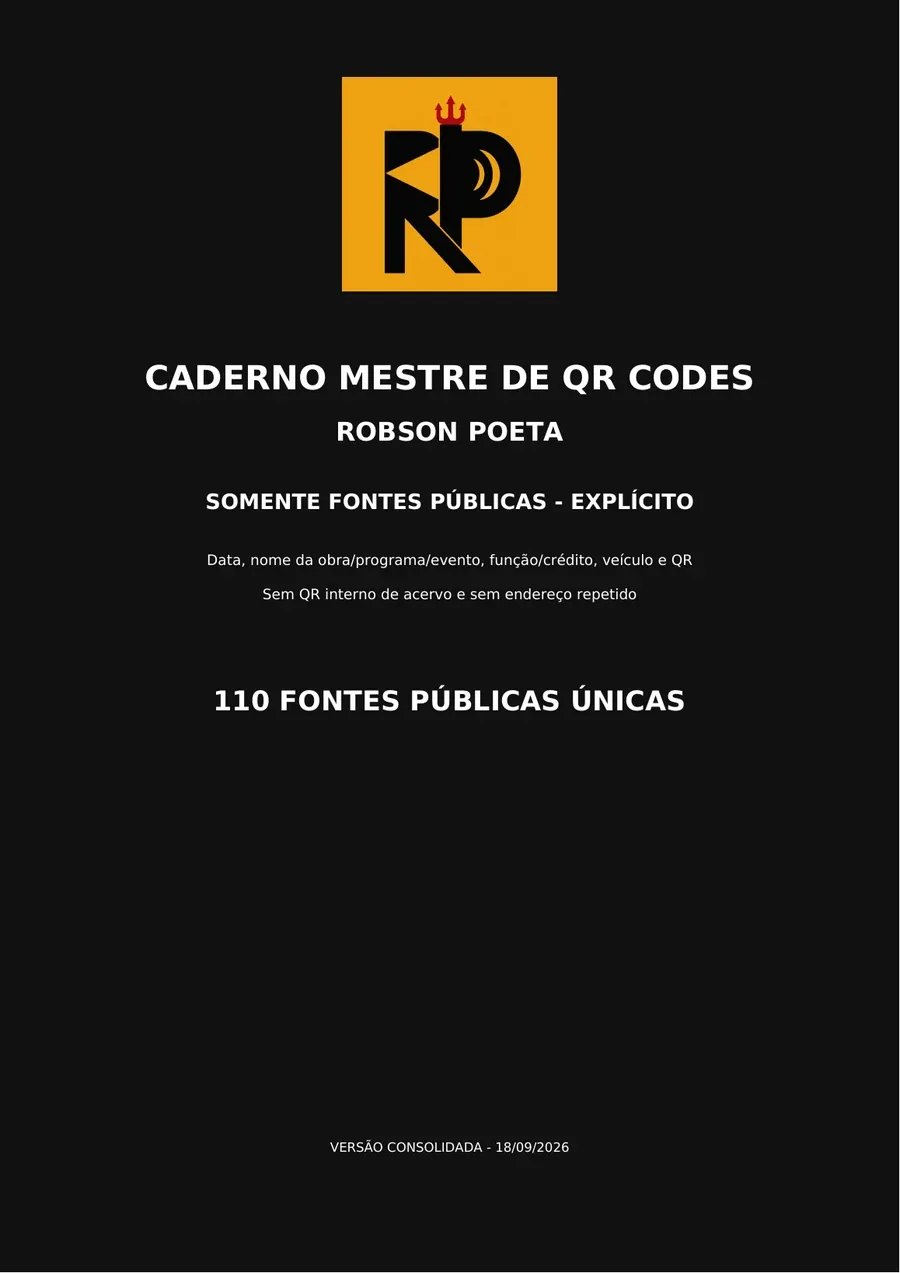 Capa do Caderno Mestre de QR Codes