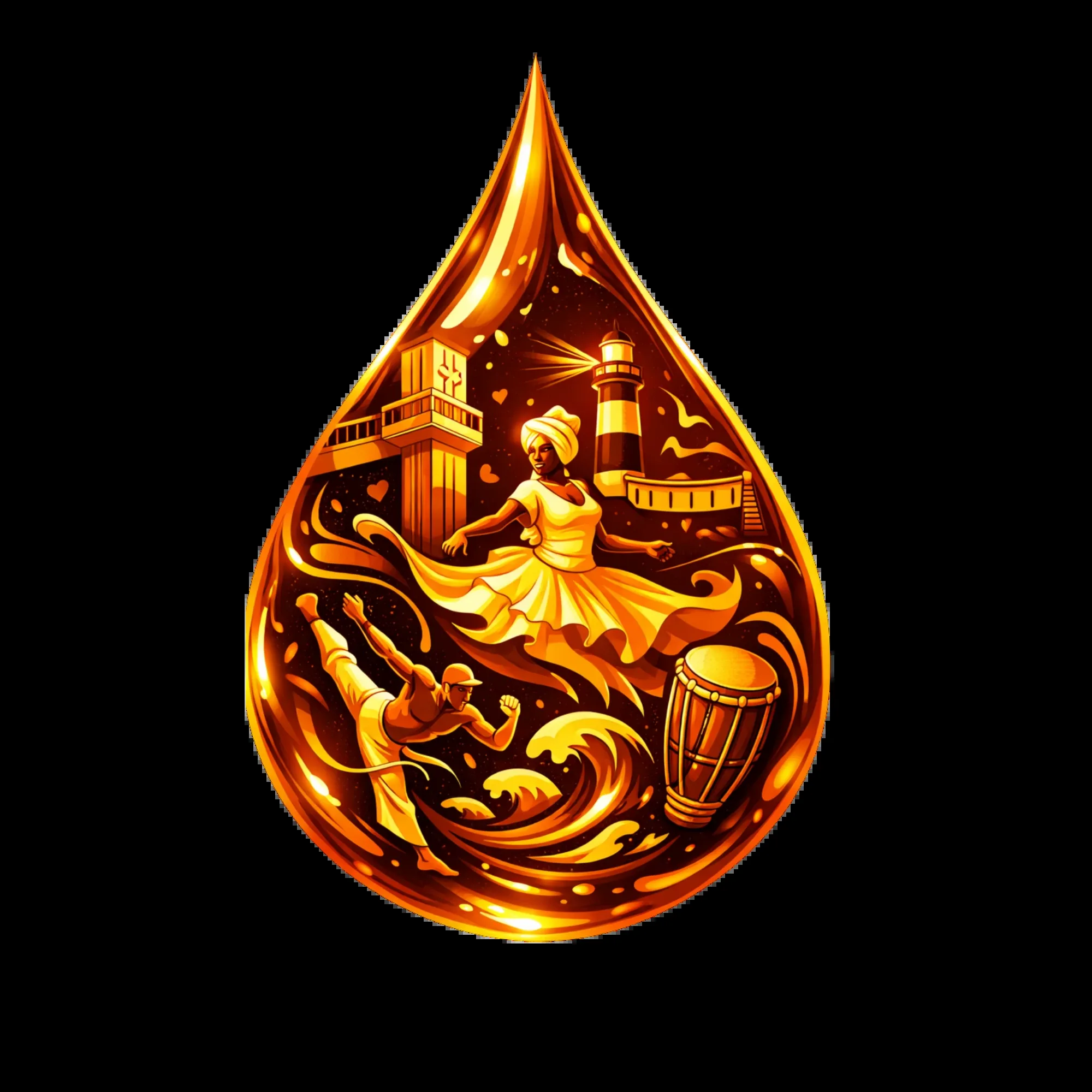 Capa de Do Dendê Nasce o Mar: gota de dendê