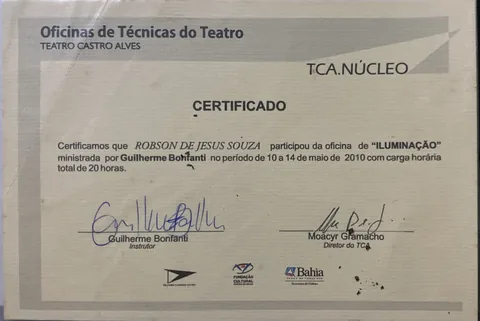 Oficinas de Técnicas do Teatro — TCA