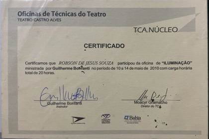 Oficinas de Técnicas do Teatro — TCA — Documento completo